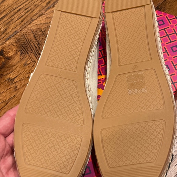 Tory Burch Pearl logo flat espadrilles